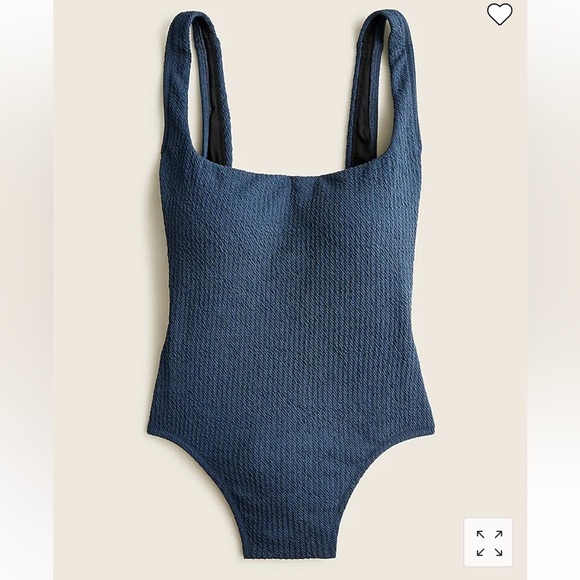 J. Crew Other - NWT J.Crew textured squareneck one-piece swimsuit size 20 deep midnight blue